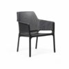 Sillón Net Relax Antracita de Nardi Con el característico patrón calado de rombos de la serie NET. Cómpralo online en De Tropen la mayor tienda de muebles de jardín de Málaga.