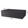 rectangular table and chair set cover with measurements: 150x280x85cm