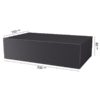 rectangular table and chair set cover with measurements: 150x300x85cm