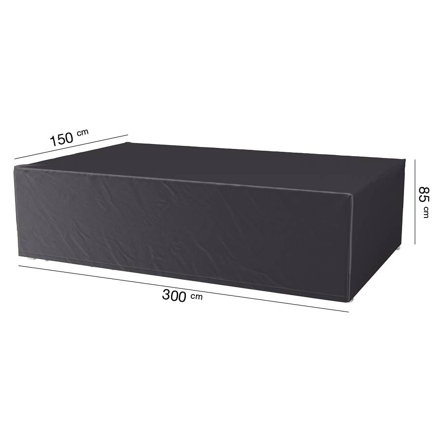 rectangular table and chair set cover with measurements: 150x300x85cm
