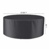 round table and chair set cover with measurements: Ø200x85cm