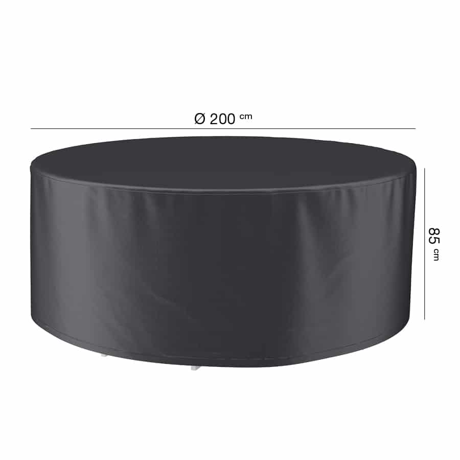 round table and chair set cover with measurements: Ø200x85cm