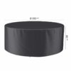 round table and chair set cover with measurements: Ø250x85cm