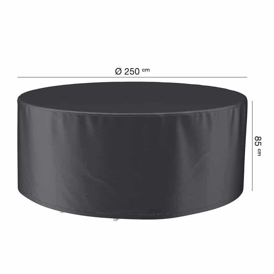 round table and chair set cover with measurements: Ø250x85cm