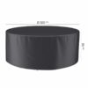 round table and chair set cover with measurements: Ø320x85cm