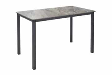 monaco table 120 x 55 is a rectangular table with the structure in anthracite and the board imitating the stone