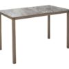 mesa monaco 120 x 80 es una mesa rectangular con la estructura en taupe y el tablero imitando la piedra