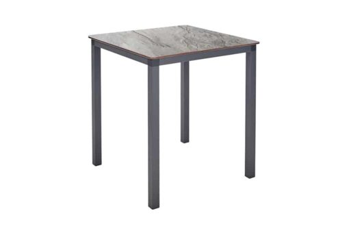 monaco table 70 x 70 structure in anthracite and board imitating stone