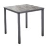 mesa monaco 80 x 80 estructura en antracita y tablero imitando piedra