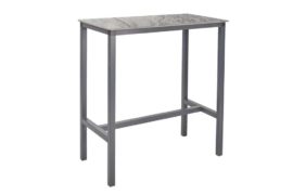 urban table 104 x 55 is a high table with footrest with anthracite structure and the board imitating stone