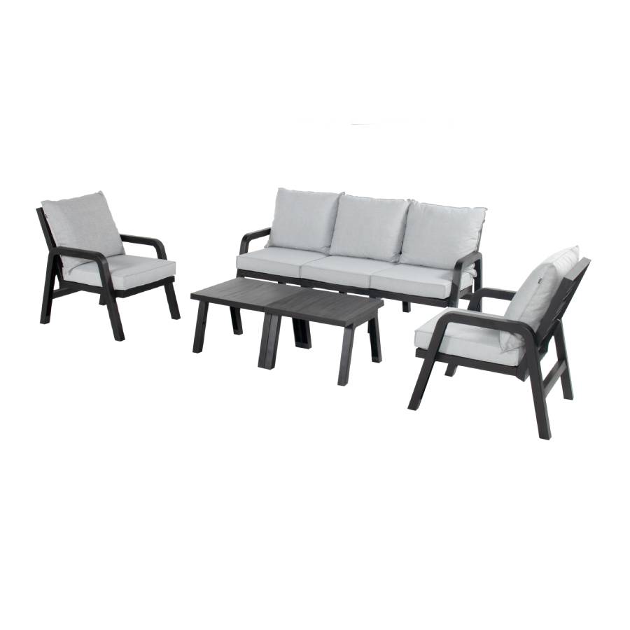 Conjunto Relax IBIZA 5 plazas más 2 mesas: sofá tres plazas, dos sillones y 2 mesas
