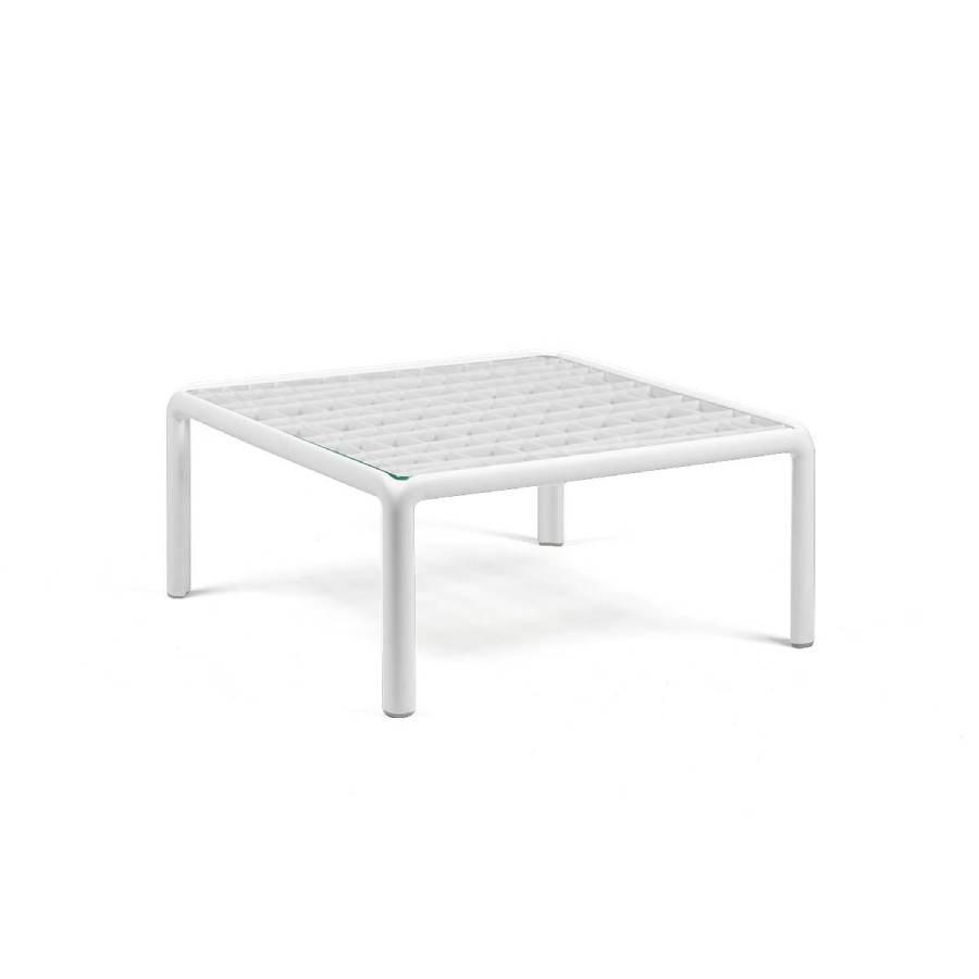 Mesa Vidrio KOMODO Blanca