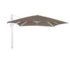 Parasol de ezpeleta con mástil en blanco y sombrilla en taupe, sin base