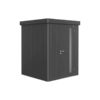 NEO 1A standard, dark gray wall, dark gray roof door on a white background. By Biohort, find it at De Tropen, the largest garden furniture store in Malaga. Your outdoor furniture expert.