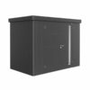 NEO 1D double door, dark gray walls, dark gray door and roof on a white background. By Biohort, find it at De Tropen, the largest garden furniture store in Malaga. Your outdoor furniture expert.