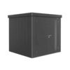 NEO 2B double door, dark grey wall, dark grey roof door on a white background