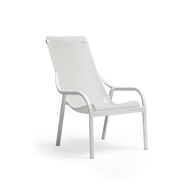 Sillon NET Lounge Blanco de Nardi sobre fondo blanco