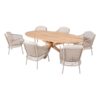 Conjunto comedor Puccini y mesa Prado Ellips 240x115cm