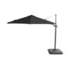 Sombrilla Flotante Shadowflex Ø300cm Gris oscuro. Abierta, vista lateral, sobre fondo blanco.