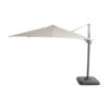 Sombrilla Flotante Shadowflex Ø300cm Gris claro. Abierta, vista lateral, sobre fondo blanco.