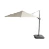 Sombrilla Flotante Shadowflex Ø300cm Natural. Abierta, vista lateral, sobre fondo blanco.