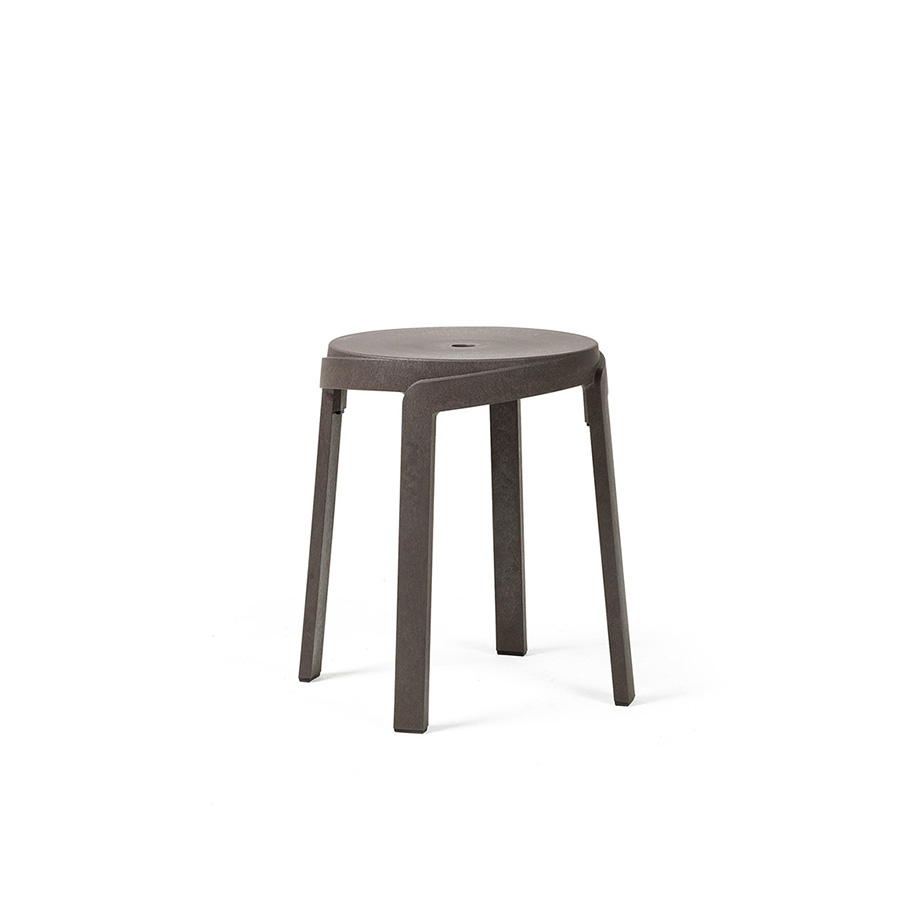 STACK Maxi stool by Nardi, in terra color, front view against a white background. Find it at De Tropen, your outdoor furniture expert.