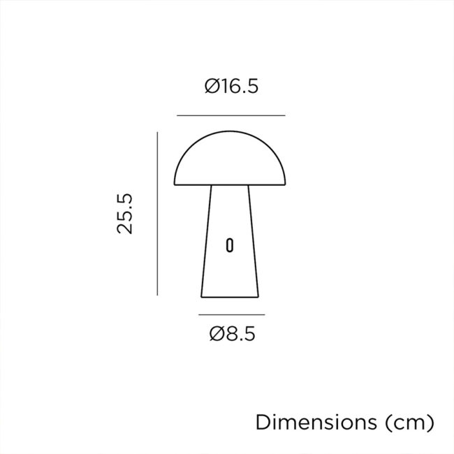 Lámpara Led SHITAKE dimensiones