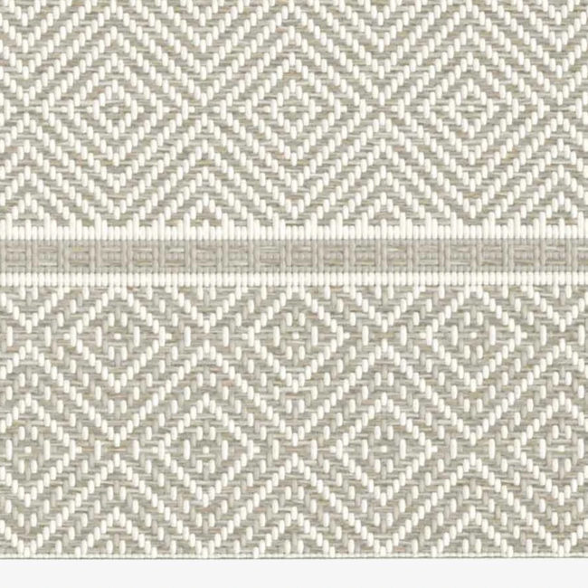 MARSANNE Hegoa Beige rug - Lafuma detail of the beige geometric rhombus motif