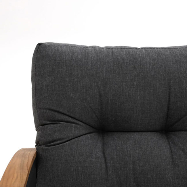 STEFANO set - Hartman detail of the armrest and backrest cushion. On white background