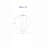 Farolillo Solar Balloon - Lumiz descripción de las medidas
