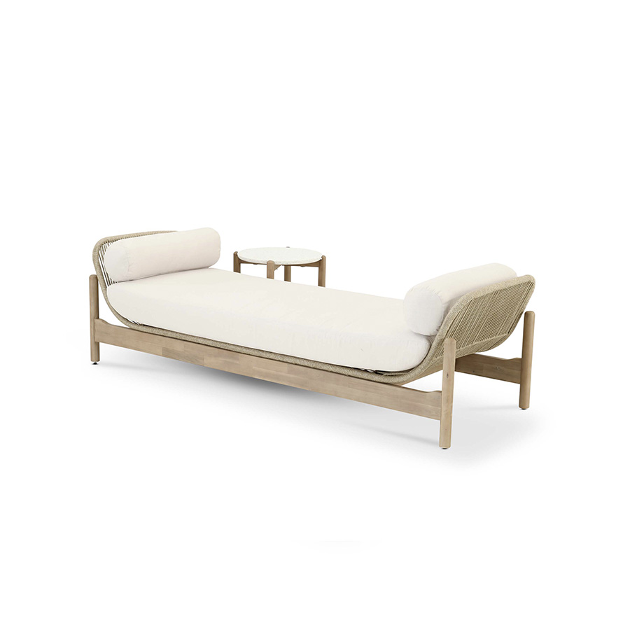 Daybed with 50cm TALARA table by GardenLine on white background