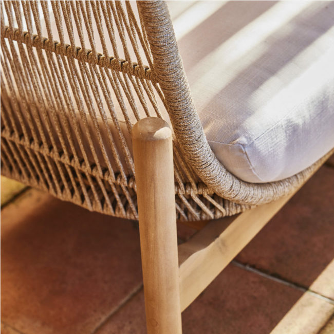 Detail of legs and rope structure TALARA by GardenLine ​