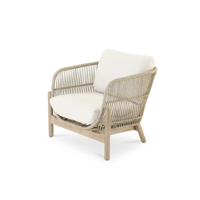 TALARA armchair by GardenLine® oblique view on white background