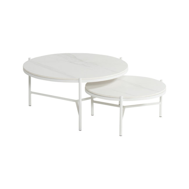 set de mesas de centro carson blancas de Hartman