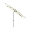 Platinum Riva 300x200 Ecru parasol with tilt at the top of the mast.