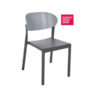 Silla Bake Antracita blue grey de Ezpeleta Encuéntrala en De Tropen tu especialista en muebles de exterior. La silla con estructura en antracita y el respaldo en blue grey, un celeste grisáceo. Vista frontal oblicua.