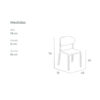 Silla Bake de Ezpeleta especificación de las medidas: Ancho 49 cm. Fondo 51 cm. Alto 78 cm. La altura hasta el asiento es de 45 cm. Encuéntrala en De Tropen tu especialista en muebles de exterior.