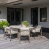 Arizona Allora outdoor dining set by 4 Seasons Outdoor. Buy it at De Tropen, your expert in garden and terrace furniture. Lifestyle photo of the Arizona Allora dining set.