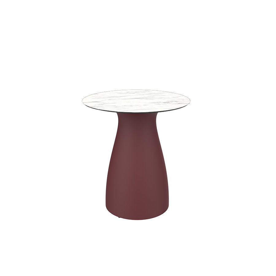 Mesa Baobab M Burdeos Mármol Blanco - Resol - De Tropen
