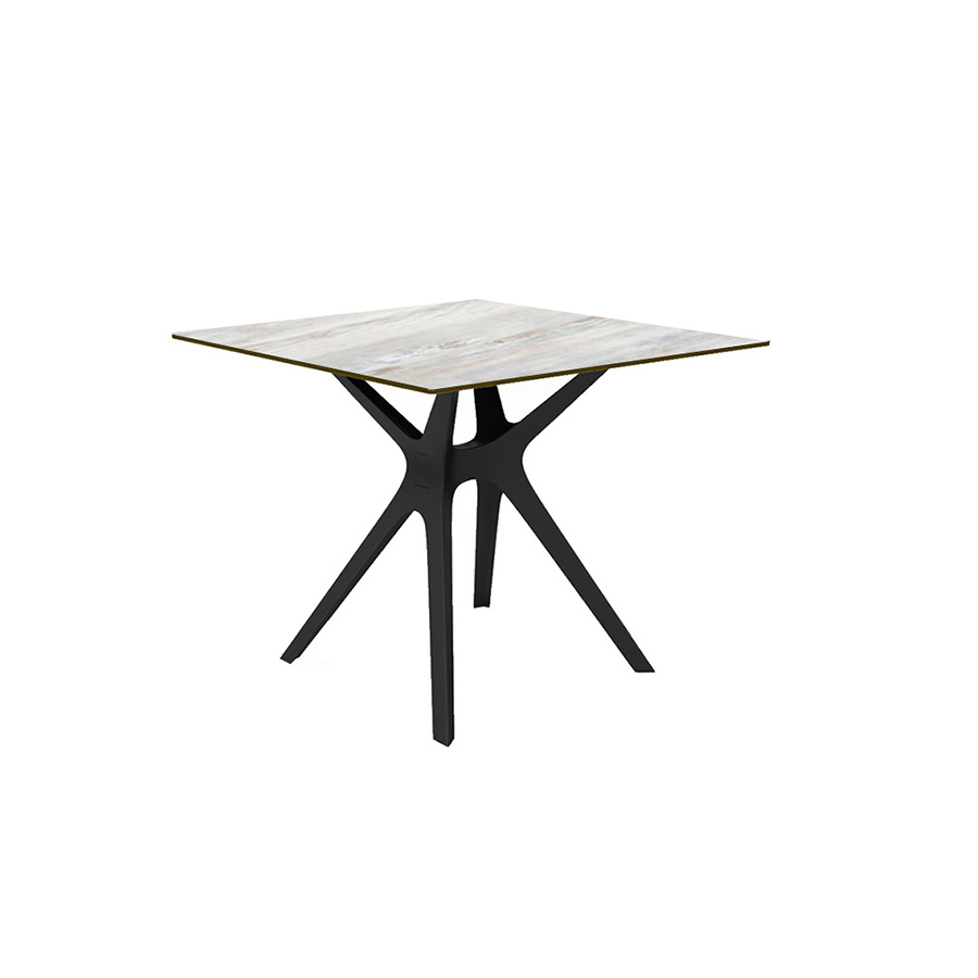 Mesa Vela S 70x70 Negro Madera Lavada - Resol - De Tropen