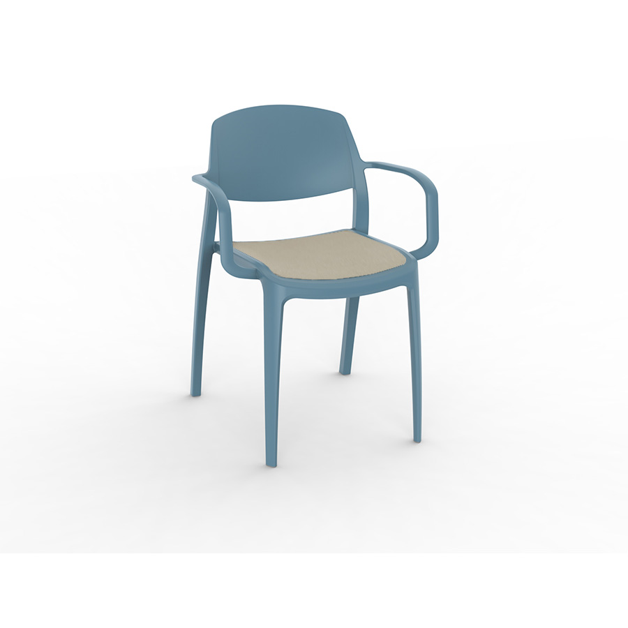 Smart upholstered chair Retro Blue Linen - Resol - De Tropen