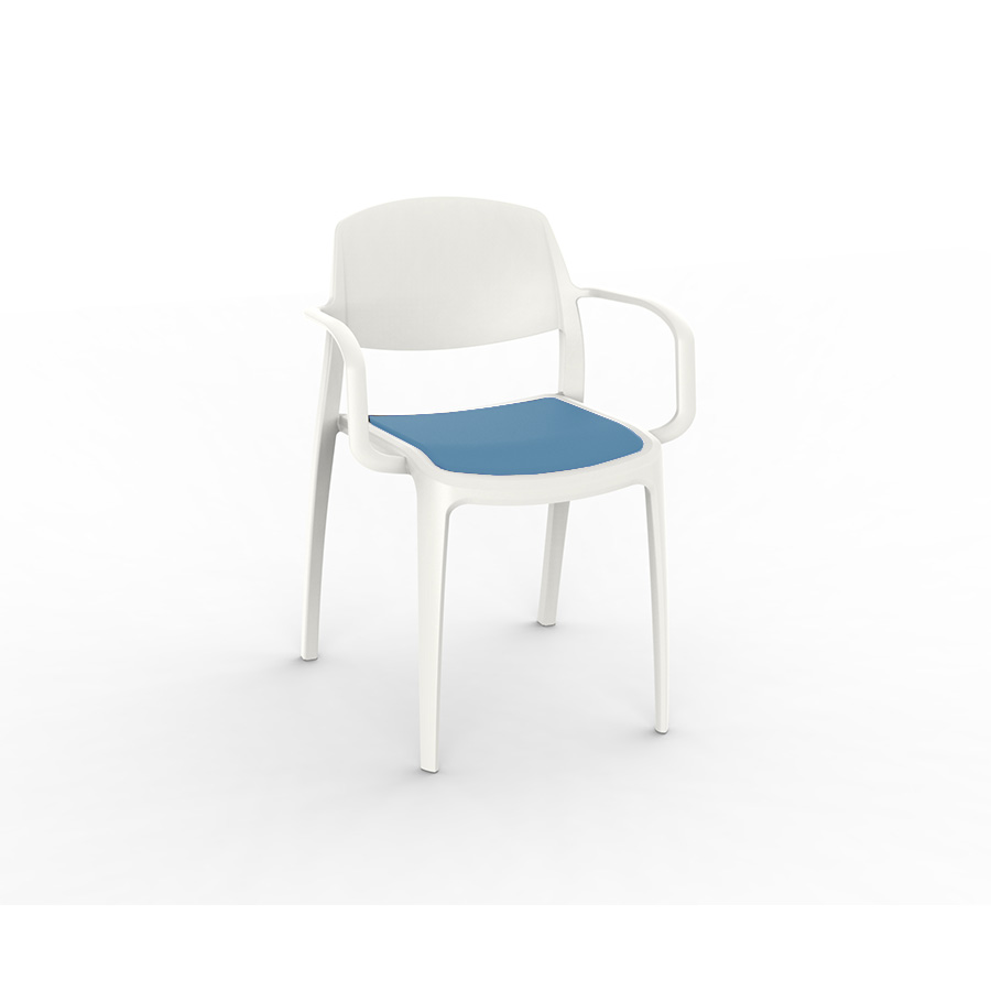 Smart upholstered chair White Mineral Blue - Resol - De Tropen