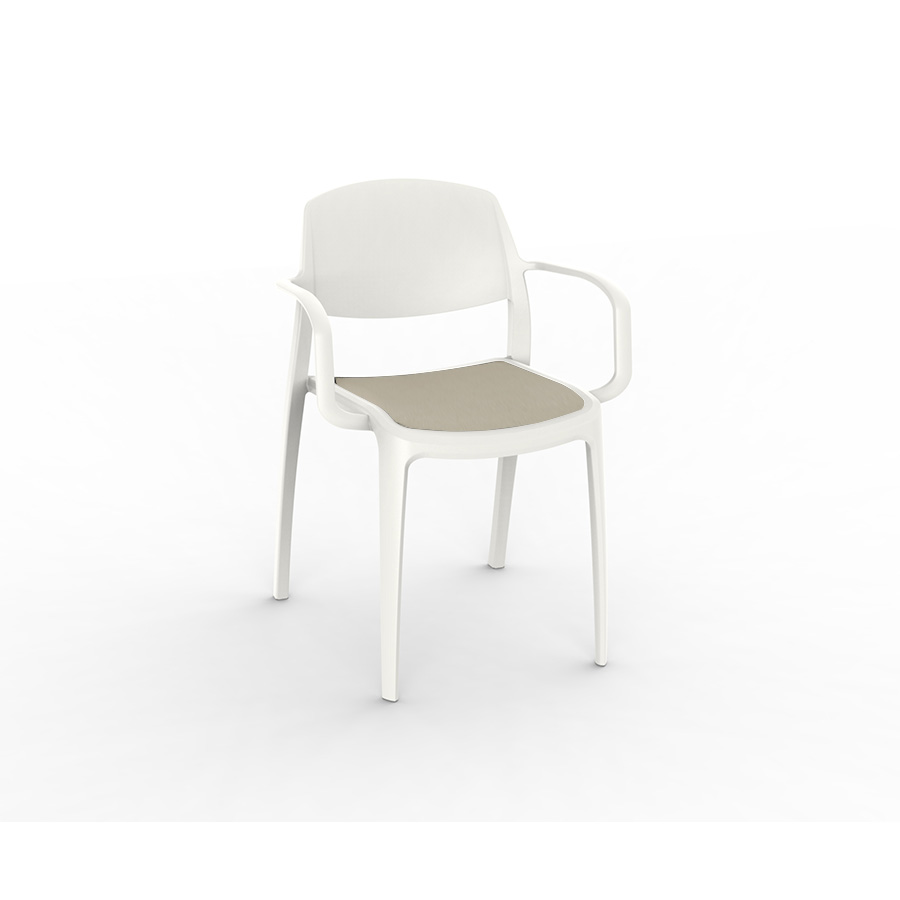 Smart upholstered chair White Linen - Resol - De Tropen