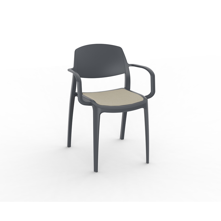 Smart upholstered chair Dark Grey Linen - Resol - De Tropen