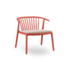 Sillón Woody Tapizado Rojo Lino - Resol - De Tropen
