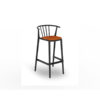 Taburete Woody Tapizado Negro Calabaza - Resol - De Tropen