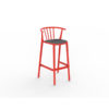 Taburete Woody Tapizado Rojo Carbon - Resol - De Tropen