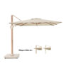 Parasol Challenger T2 Premium 350x260 Rectangular -Platinum-DeTropen