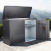Baúl jardín highboard 200 gris oscuro metalico - Biohort - De Tropen