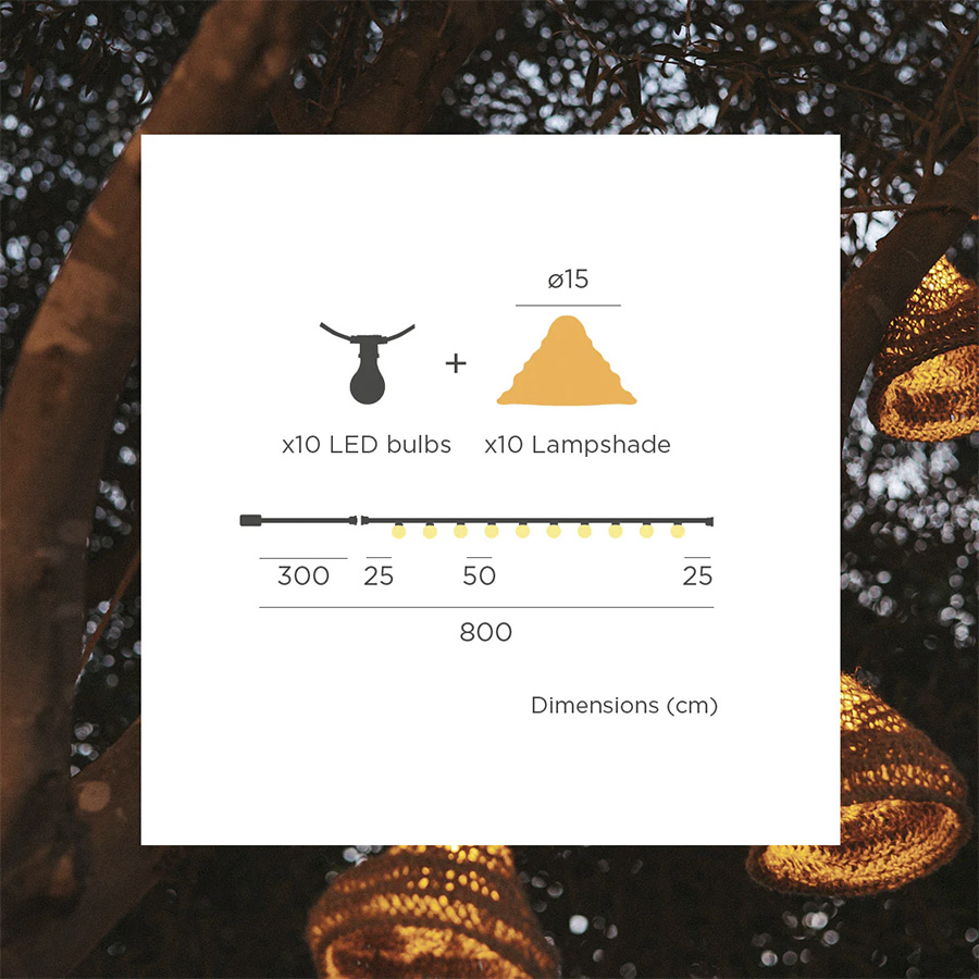 NewGarden Maro Solar Garland and Battery. Find it at De Tropen for the best price.